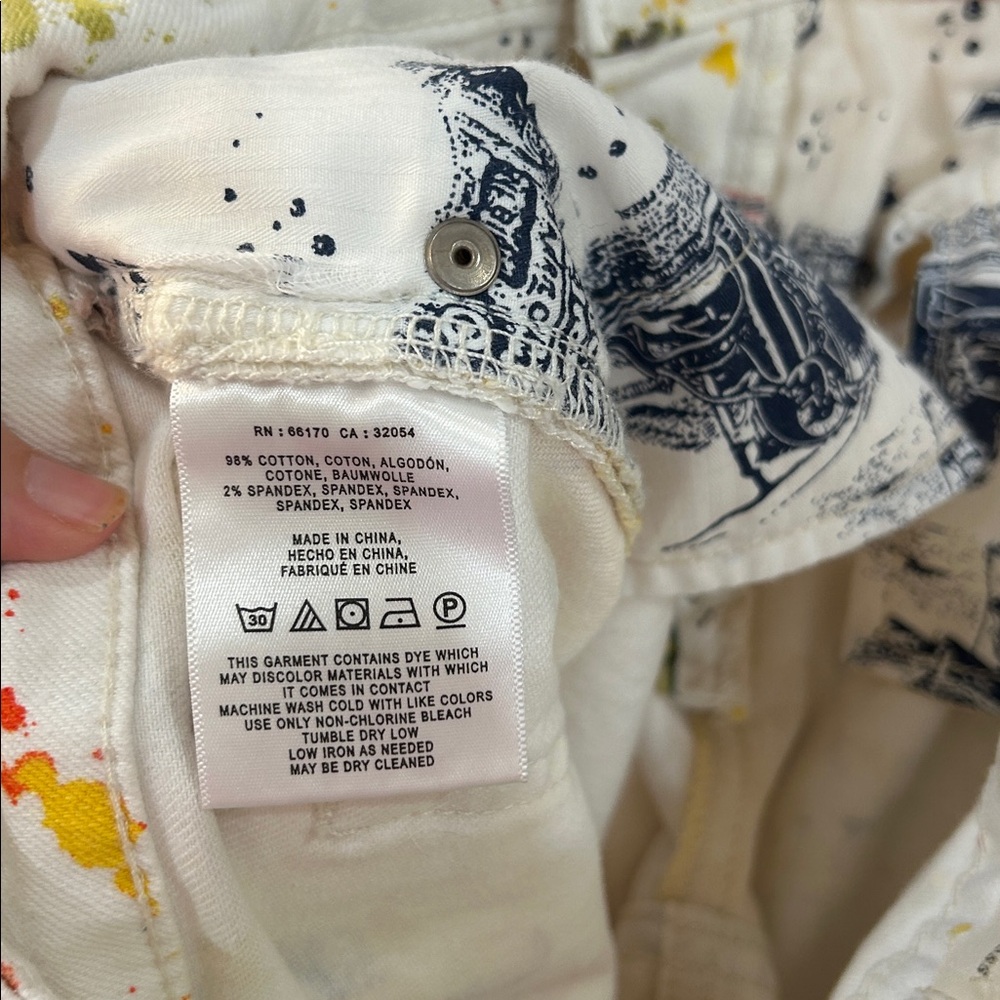 Anthropologie Pilcro Lemon Print Jeans High Rise Bootcut Size 28 - Picture 13 of 13